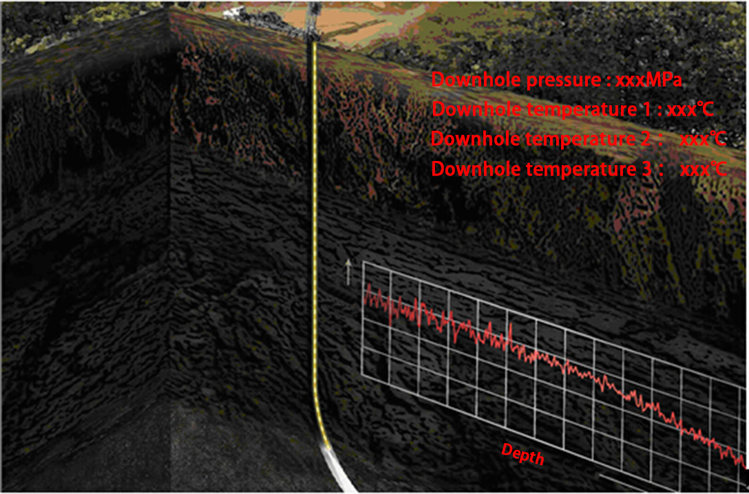 Medición simultánea de temperatura y presión en el fondo del pozo.
