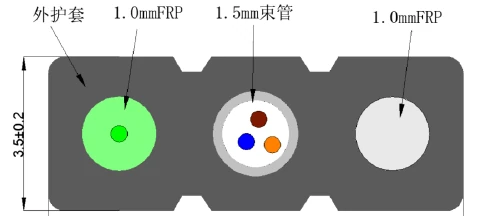 Flaches oberflächenmontiertes Temperatur-/Vibrations-/Dehnungs-Verbundkabel