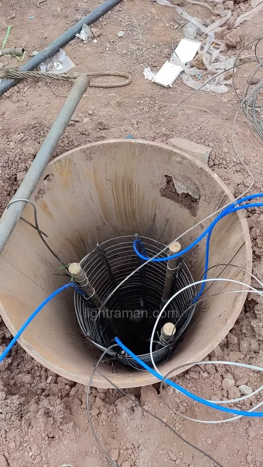 اختبار الخوازيق الخرسانية للجسر الرئيسي للسكك الحديدية الصينية